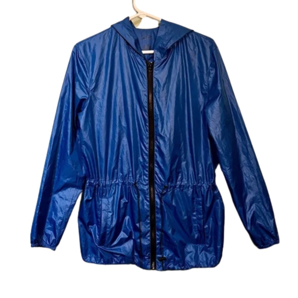 City Streets blue rain jacket, size large